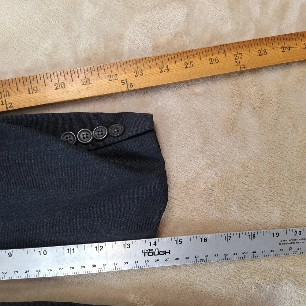 Ralph Lauren Suit Jacket Mens 42 Gray Wool Ventless 3 Button Business Formal